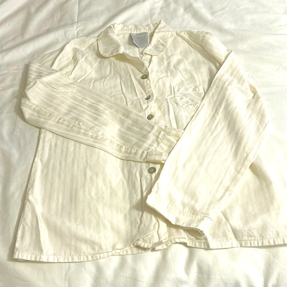 Frontgate 100% Turkish cotton women’s bottom down pajama top
